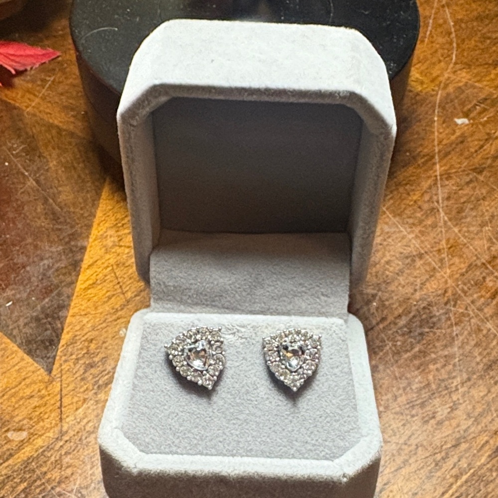 Elegant Silver Heart Earrings